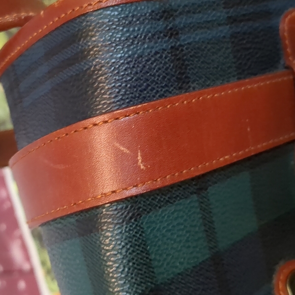 POLO by Ralph Lauren vintage green plaid satchel bag - Picture 2 of 10
